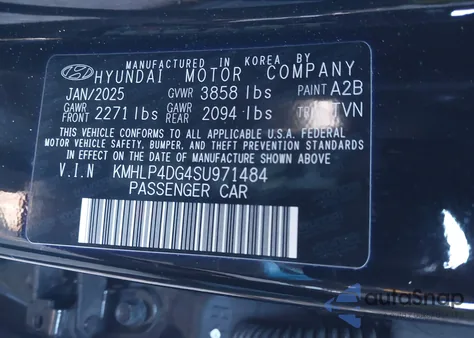 2025 Hyundai Elantra Limited z USA, uszkodzony, nr VIN KMHLP4DG4SU971484